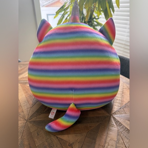 TY Squishaboo Striped Caticorn 10 inch Heather - Picture 2 of 3